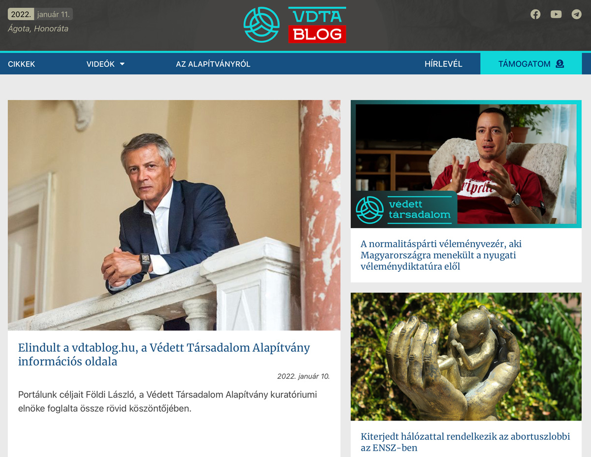 Elindult a Védett Társadalom Alapítvány információs oldala