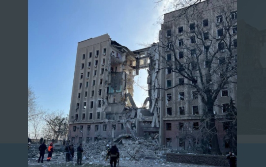 Találat érte a mikolajivi megyei kormányzói hivatalt, többen meghaltak