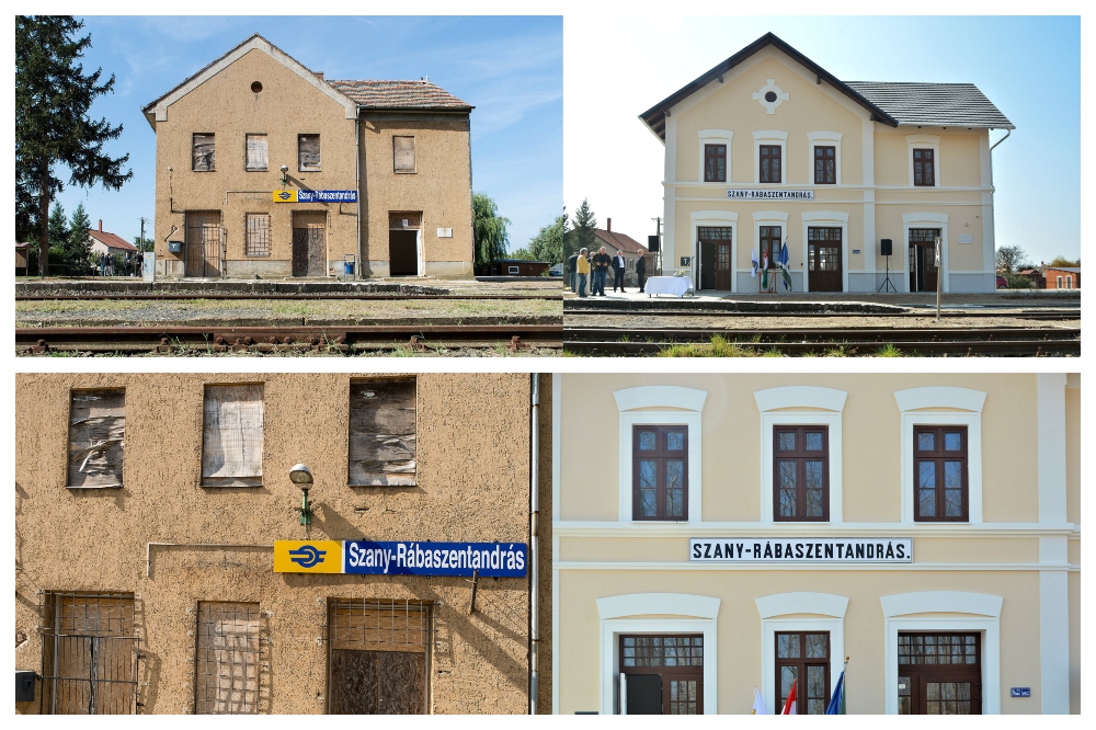 Átadták a felújított Szany-Rábaszentandrás vasútállomás épületét
