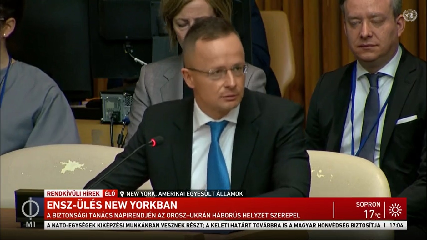 Szijjártó Péter az ENSZ-ben: „Erre gondoljanak azok, akik bírálnak minket”
