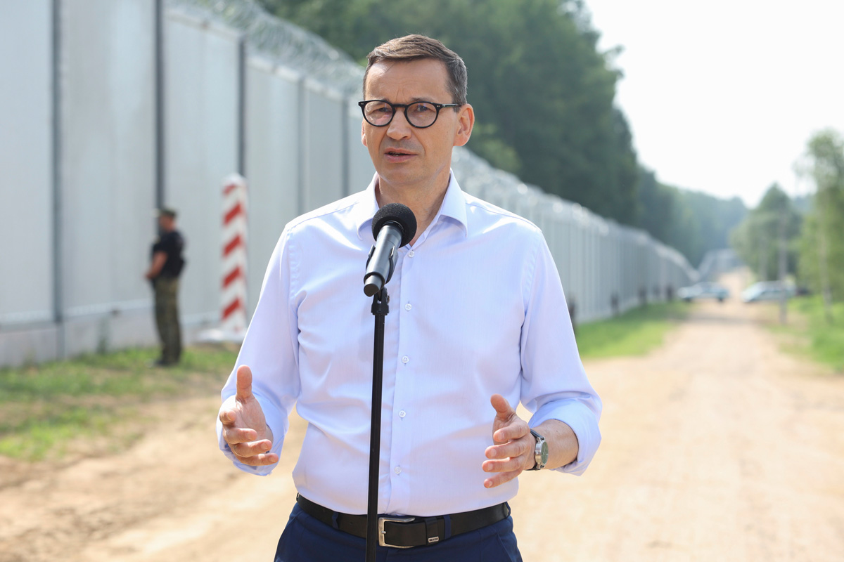 Felépült az acélkerítés a lengyel–fehérorosz határon