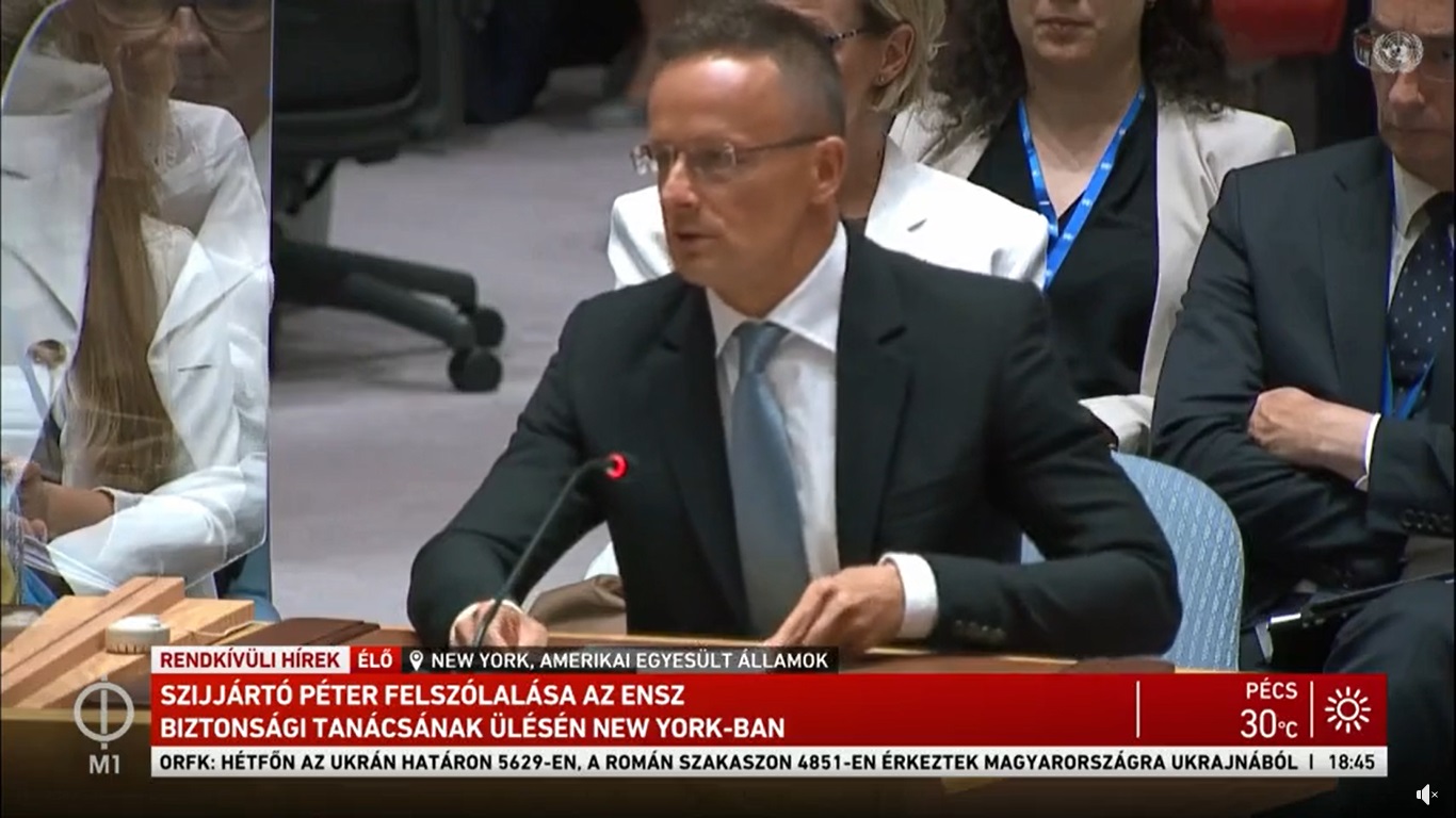 Szijjártó Péter: mindent meg kell tenni a béke helyreállítása érdekében