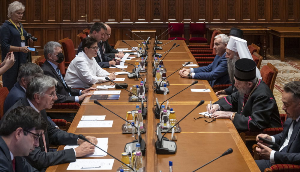 Kövér László fogadta Porfirije szerb ortodox pátriárkát