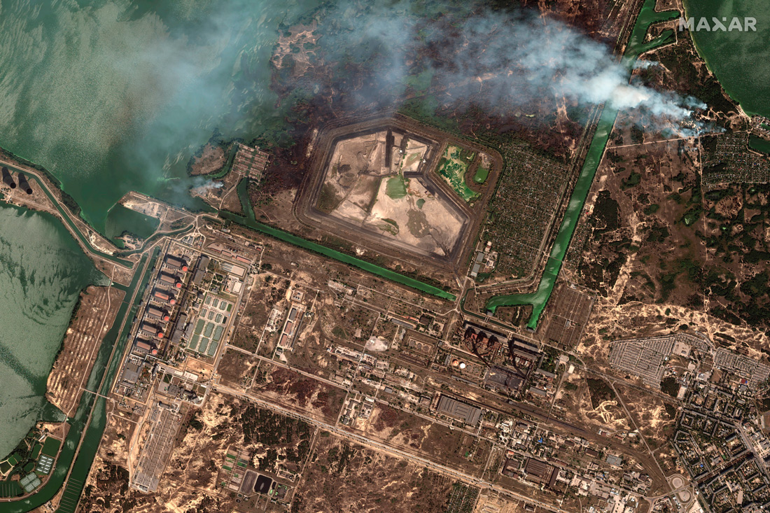 Robbanás utáni áramszünet a zaporizzsjai erőmű városában