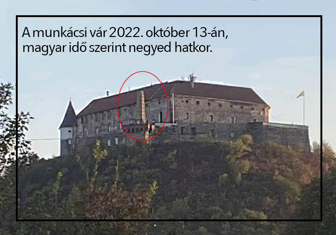 Már el is tűnt a turulemlékmű a munkácsi várról