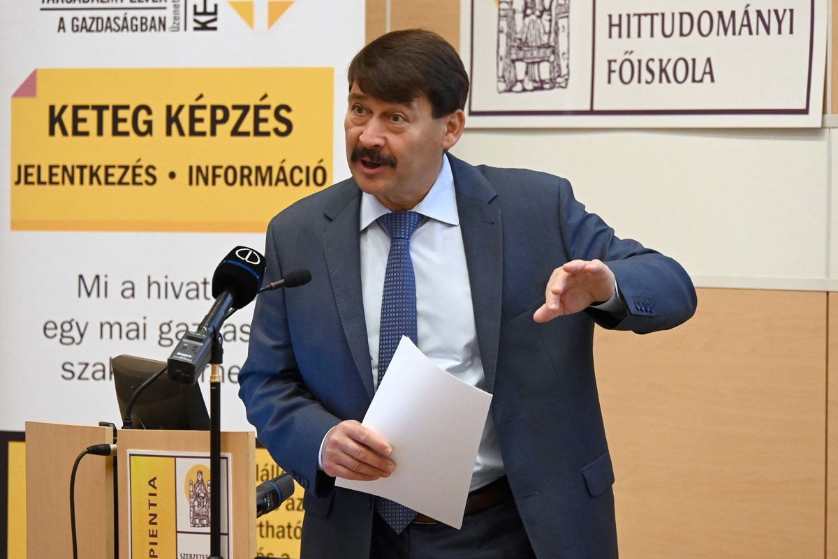 Áder János a körforgásos gazdálkodásról tartott előadást