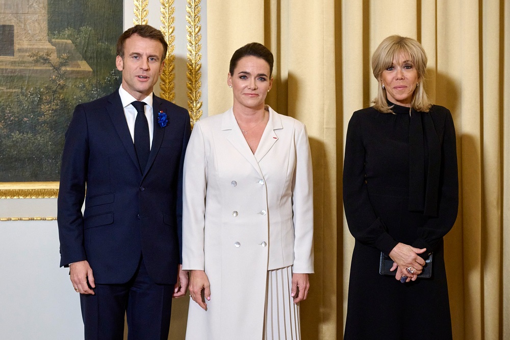 A francia elnökkel találkozott a magyar köztársasági elnök