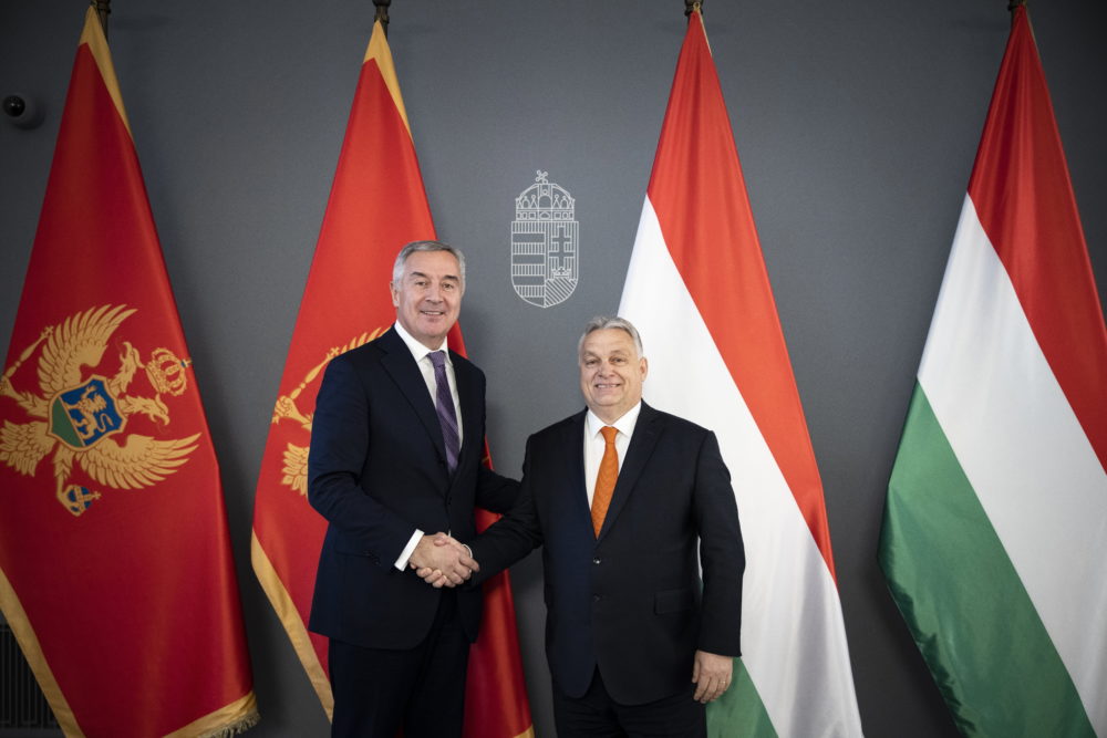 Orbán Viktor a montenegrói elnökkel tárgyalt