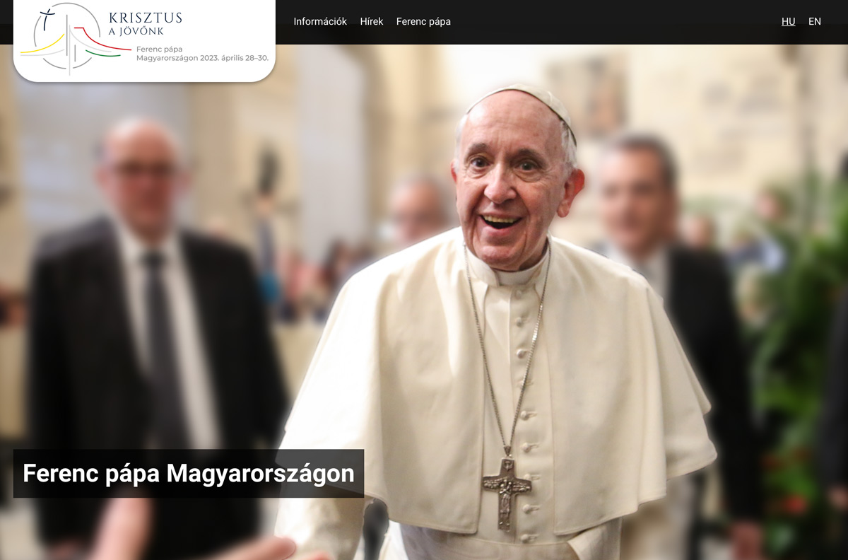Elindult a pápalátogatás honlapja