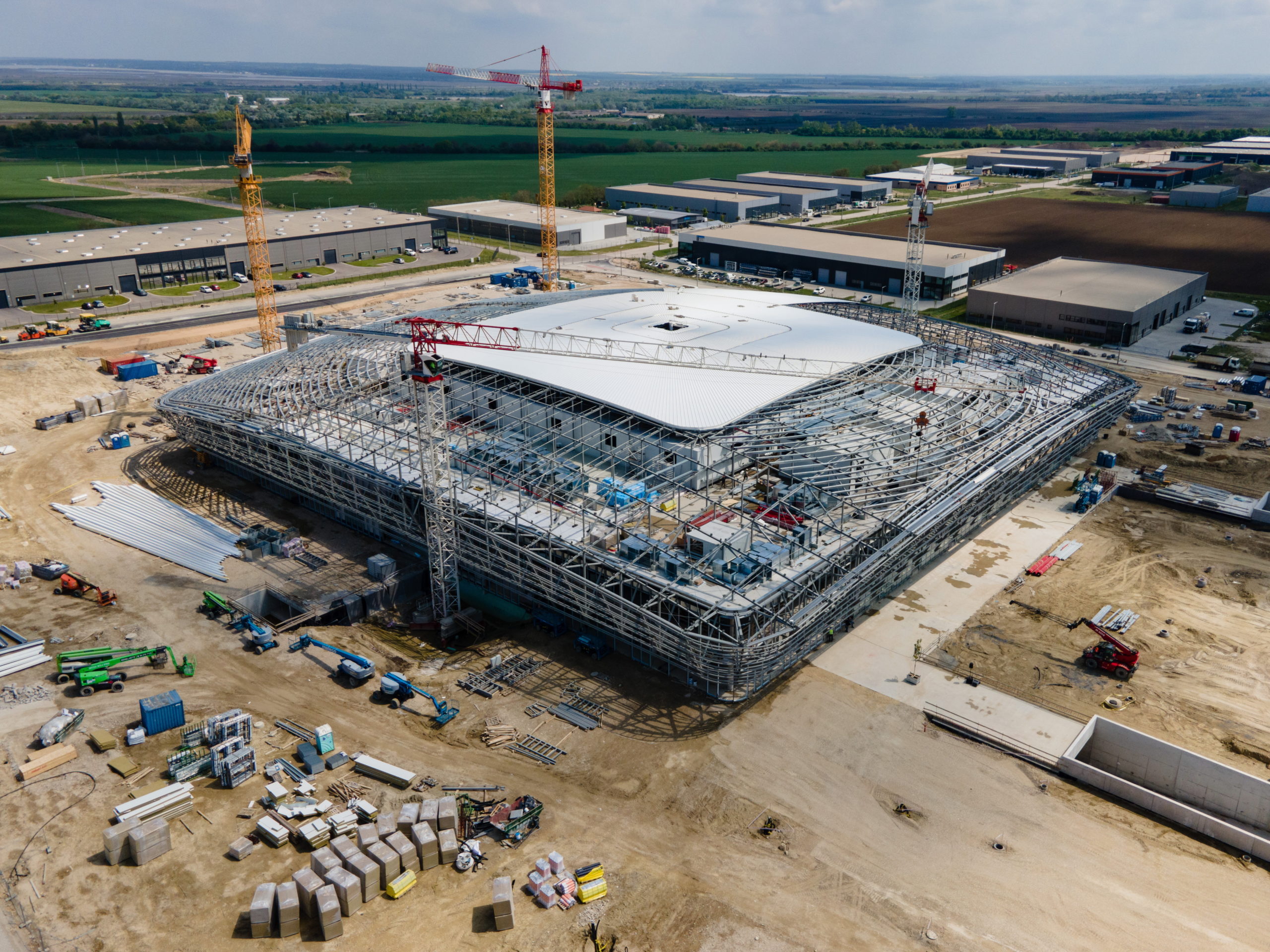 Elérte legmagasabb pontját az épülő Alba Aréna