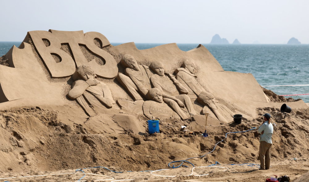 Homokszobor-fesztivál Dél-Koreában