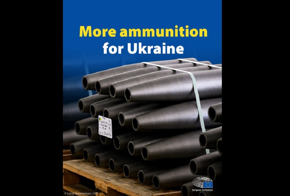 Több lőszert Ukrajnának – áll az Európai Parlament fizetett hirdetésében