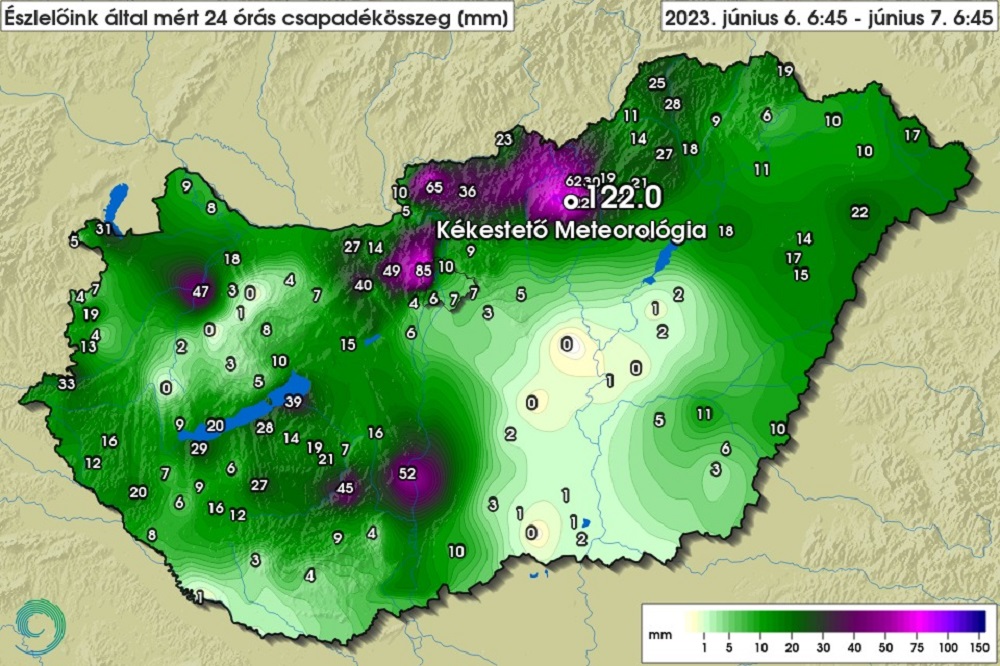 Meteorológia: Megdőlt a napi csapadékrekord
