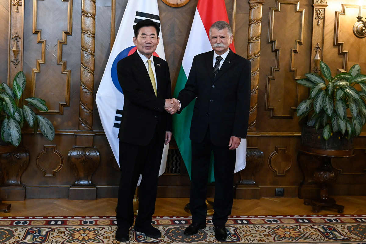 Kövér László fogadta a dél-koreai nemzetgyűlés elnökét