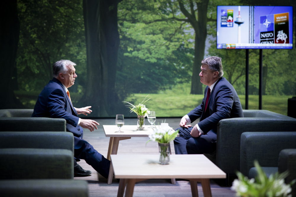 Orbán Viktor a horvát államfővel tárgyalt