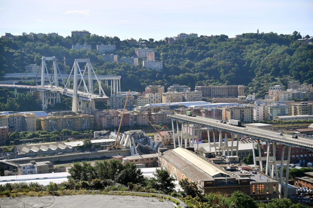 Ötéves évfordulóján emlékeztek meg a genovai hídomlásról