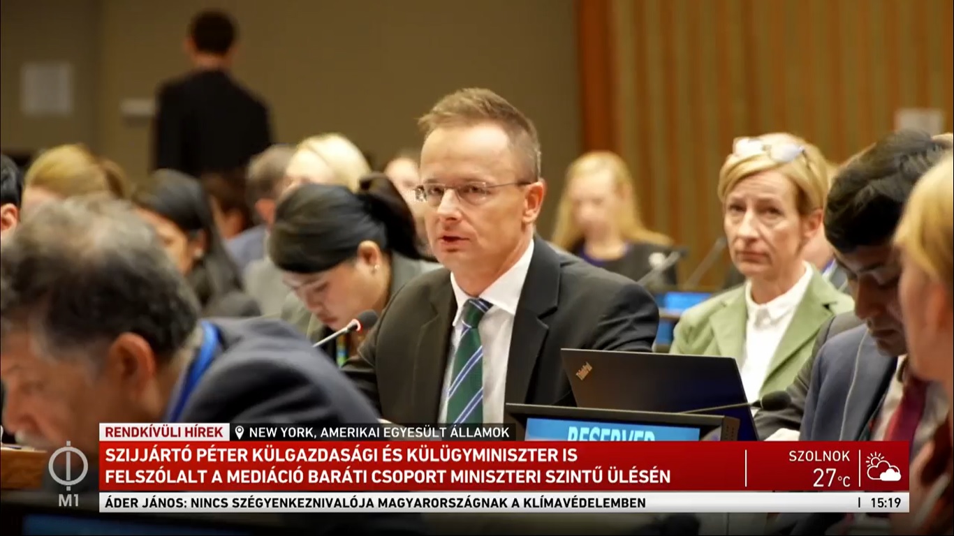 Szijjártó Péter: a békekötés feltételei még ma is jobbak, mint holnap