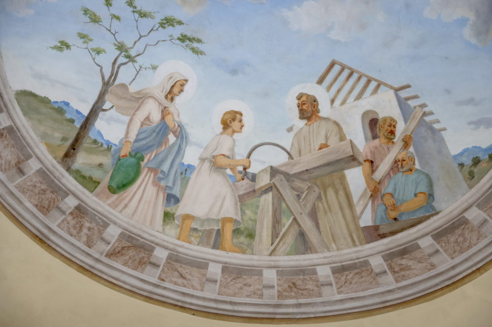 Freskó a mátranováki Nepomuki Szent János-templomban