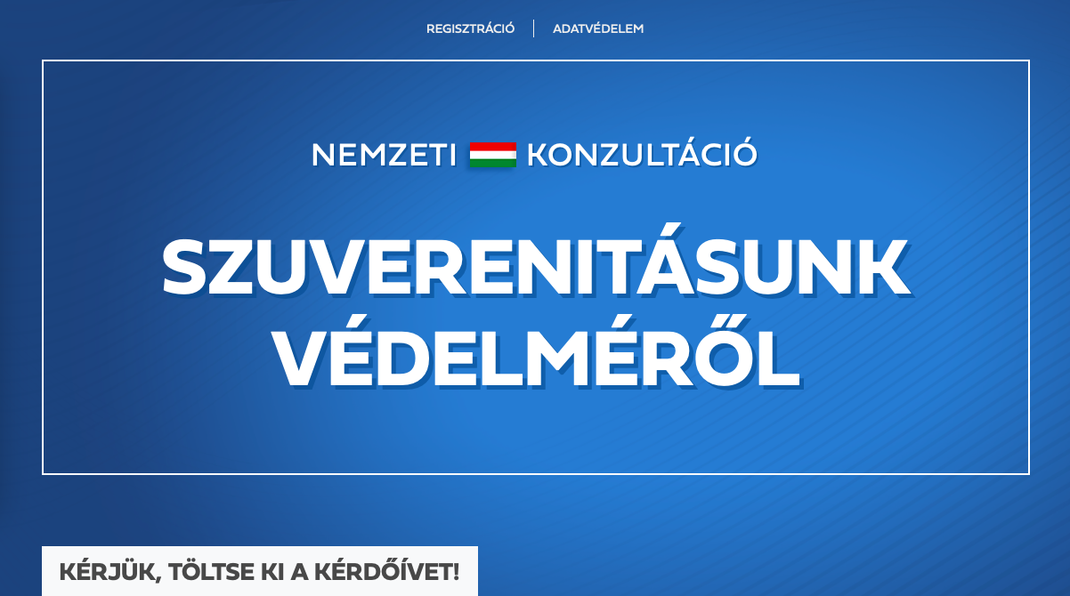 Már több mint egy millióan kitöltötték a szuverenitásvédelmi konzultációt