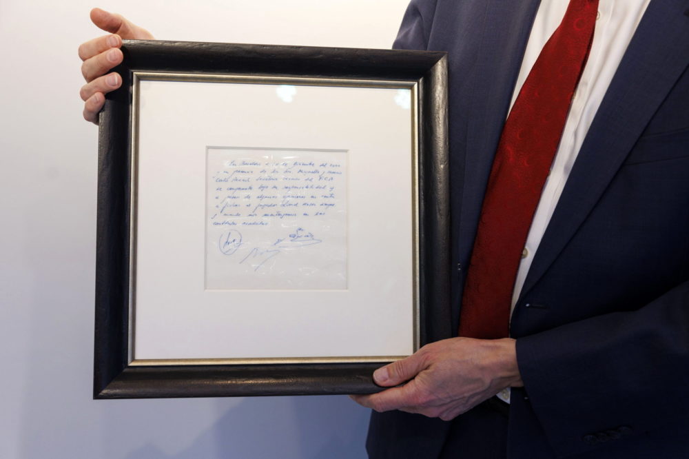 Messi szalvétás szerződése