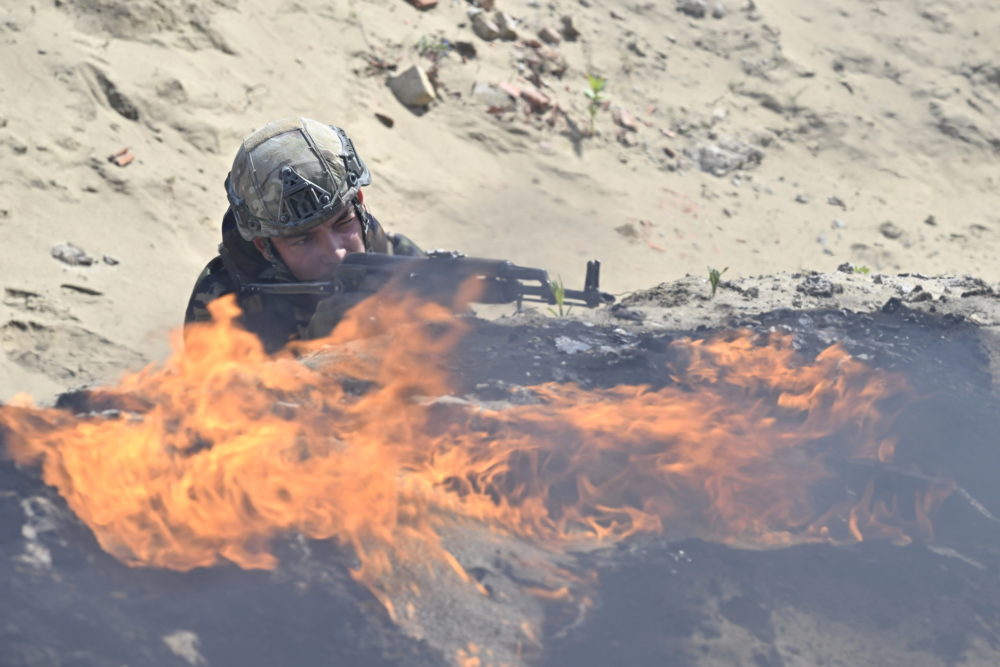 A Ludovika Zászlóalj atom-, biológiai és vegyi védelmi kiképzése