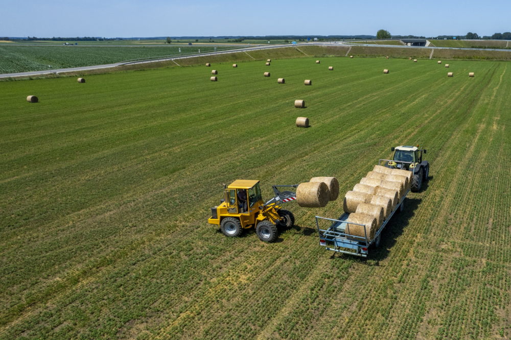 Szalmabálák Derecskénél