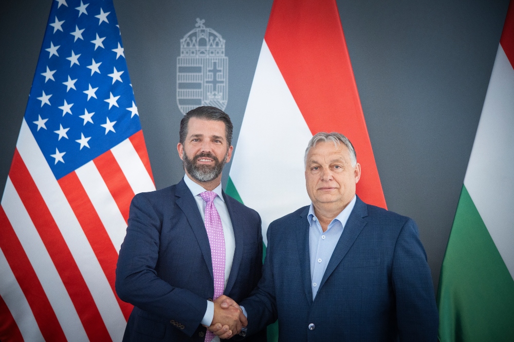 Az ifjabb Donald Trumppal tárgyalt Orbán Viktor