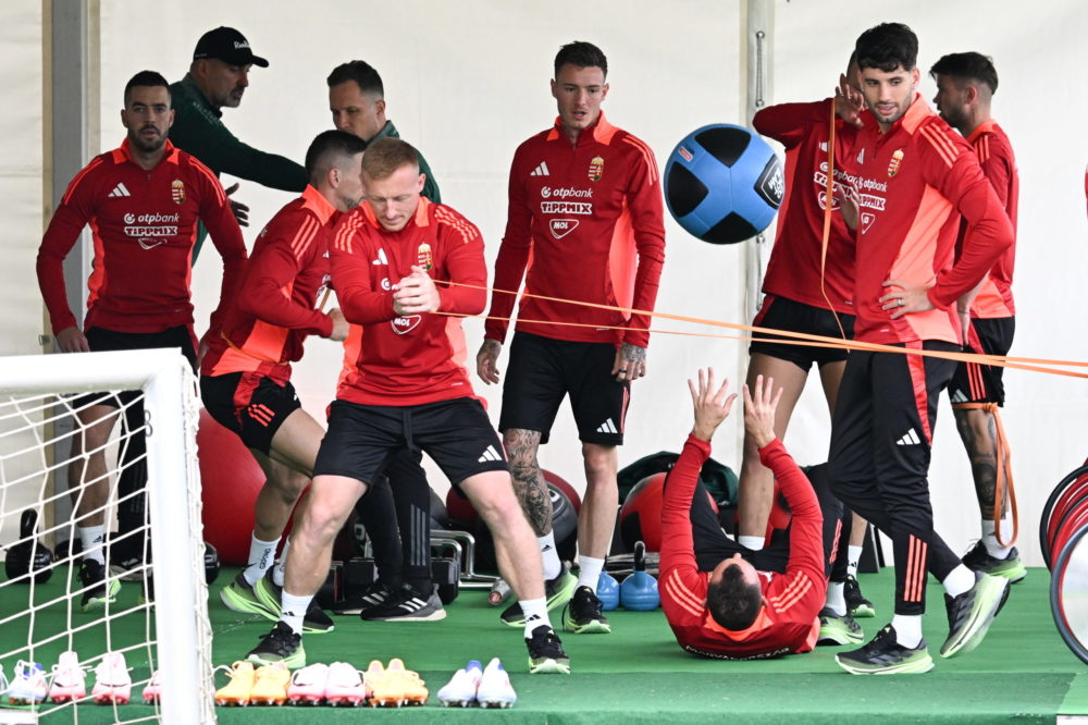 A magyar labdarúgó-válogatott edzése