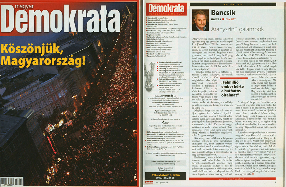 2012 – A Demokrata szemével