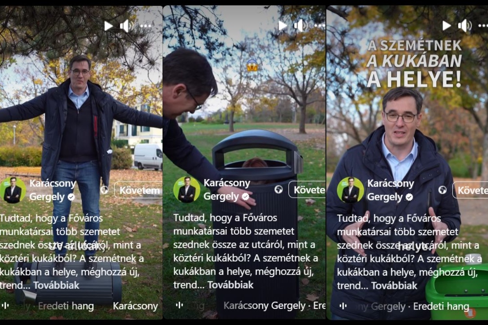 Ilyen nincs: Karácsony egy kukán egyensúlyozva tett bejelentést (Videó!)