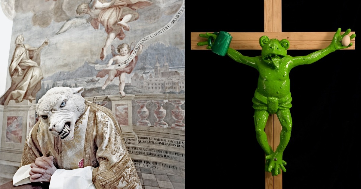 Keresztre feszített állat borzolja a kedélyeket Bécsben