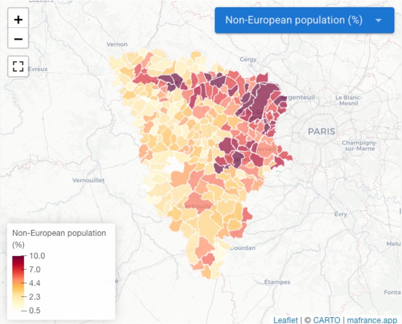 Döbbenetes applikáció mutatja be a franciaországi változásokat