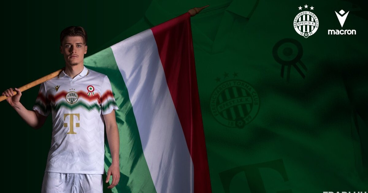 A nemzeti színek is láthatók a Fradi 1848 tiszteletére készült mezén