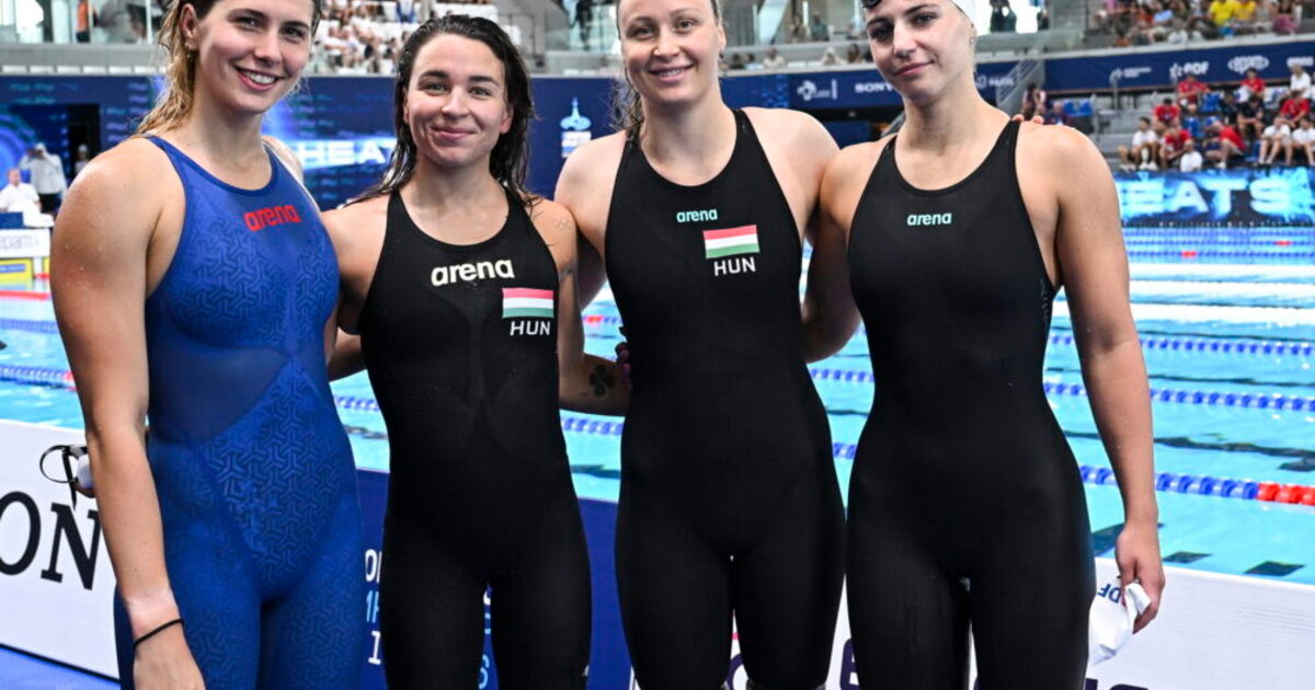 Photo: demokrata.hu Hungarian Women's 4x200m Freestyle Relay Wins Silver at European Aquatics Championships