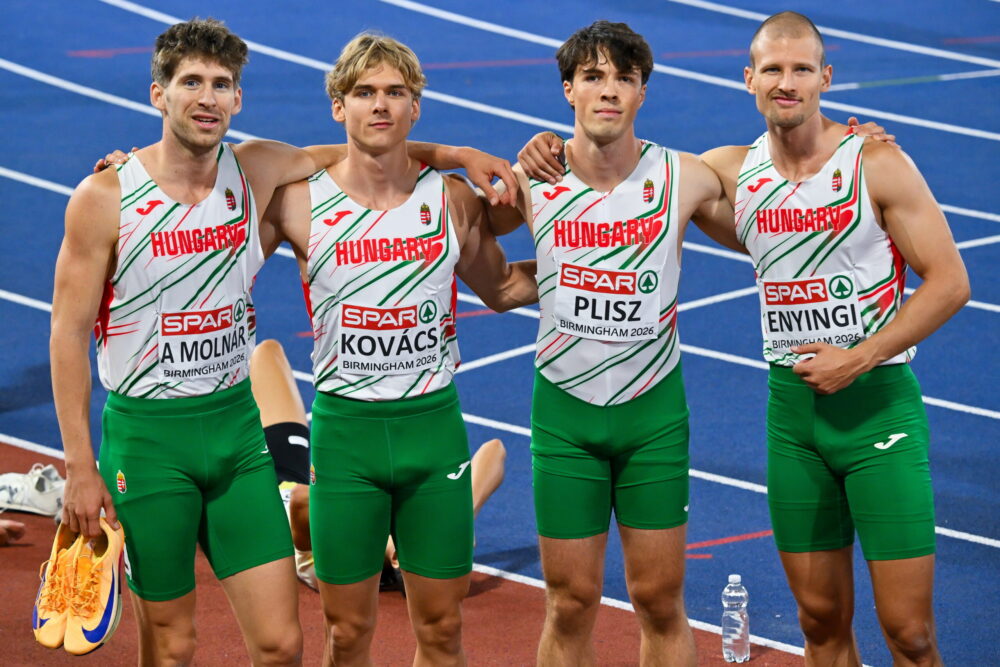 Országos csúccsal ötödik a magyar férfi 4x400-as váltó
