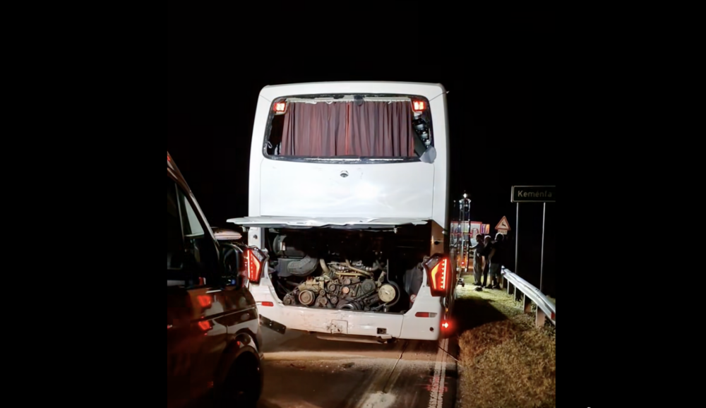 Újabb lengyel busz szenvedett balesetet hazánkban (Videó)